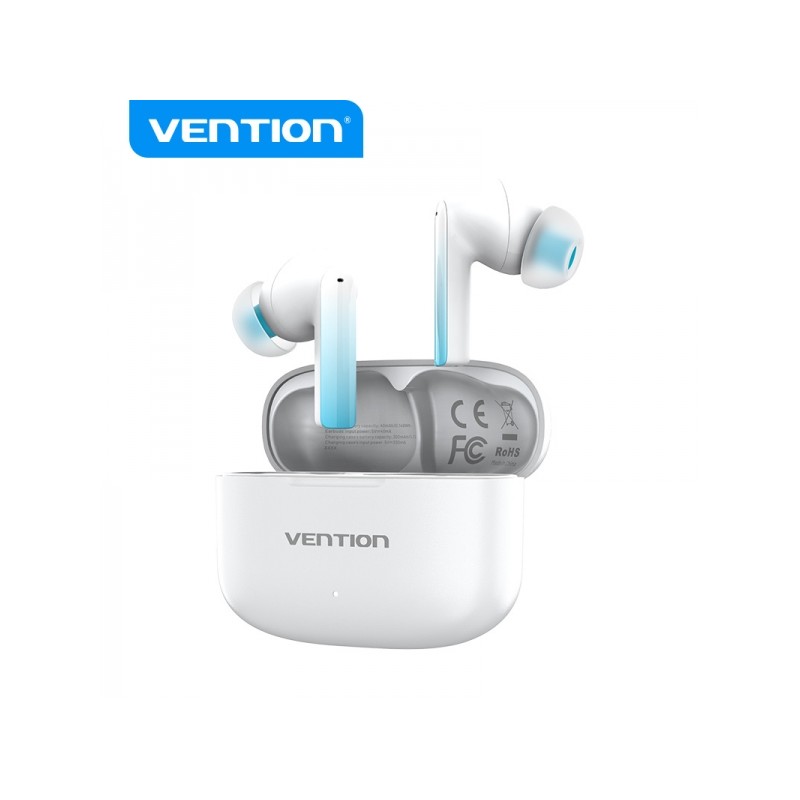 Vention Cuffie Bluetooth 5.3 con custodia di ricarica - 6 ore di autonomia ELF E04 - Bianco