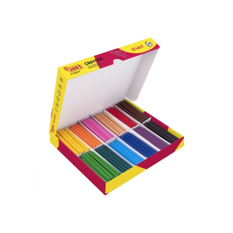 Pastelli Jovi per studenti Confezione da 300 pastelli di plastica - Altamente resistenti - Finitura lucida - Colori sfum
