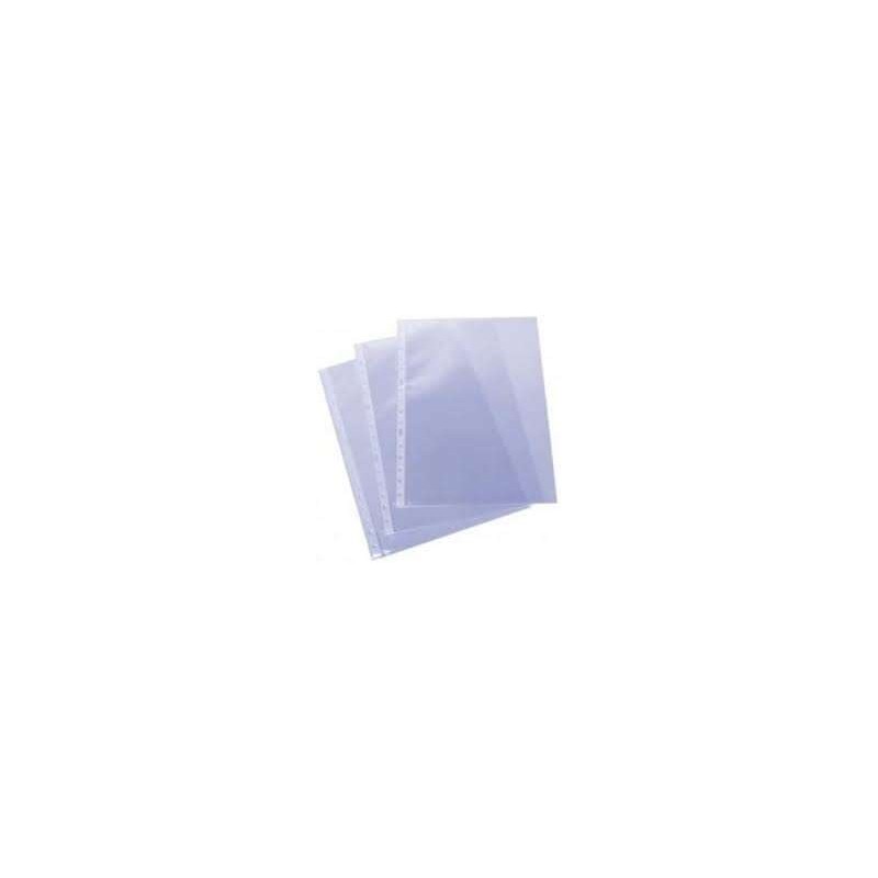 Esselte Confezione da 100 Buste per documenti multiforo formato A4 60 Micron - 16 fori - Finitura pelle arancione traspa