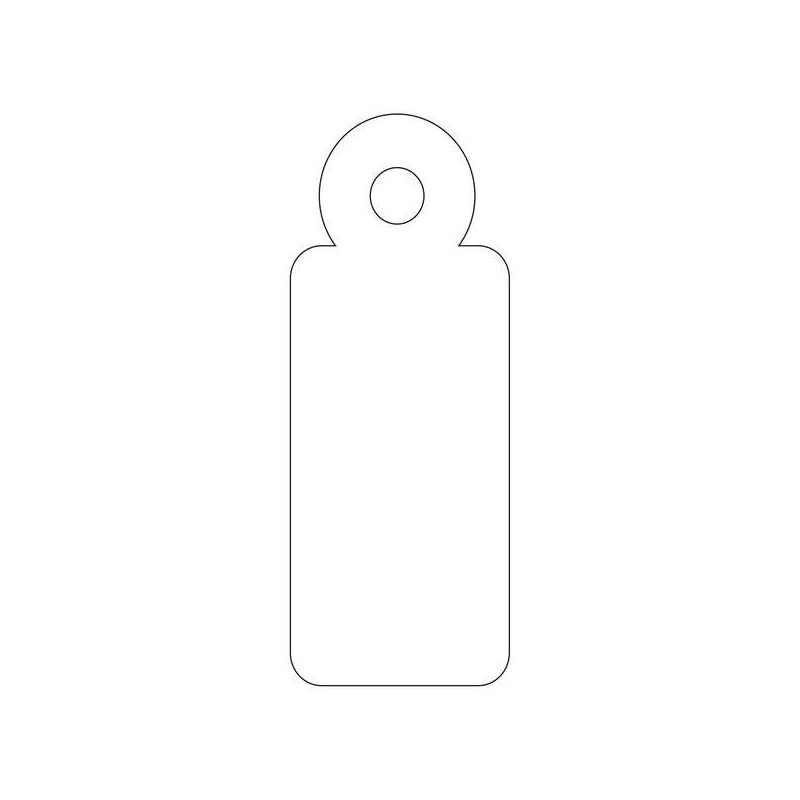 Apli Confezione da 200 cartellini da appendere con filo 13x34mm - Cartoncino 200 g/m² - Foro preforato - Bianco - Color