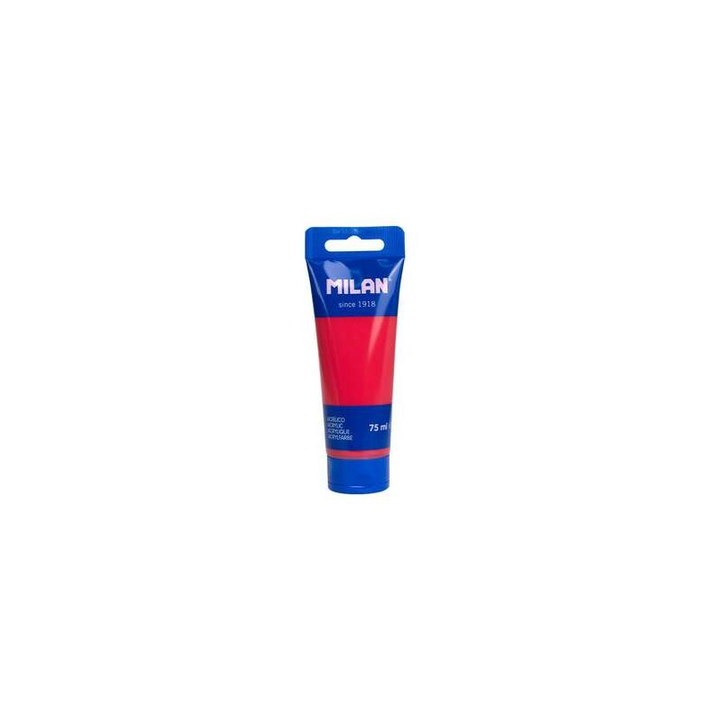 Milan Acrylic Paint Tubo 75ml - Pigmenti di alta qualità - Miscelabili - Colore Rosso Corallo