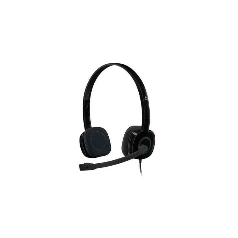 Logitech H151 Cuffie con microfono - Microfono ruotabile - Controlli in cavo - Archetto regolabile - Connessione jack da