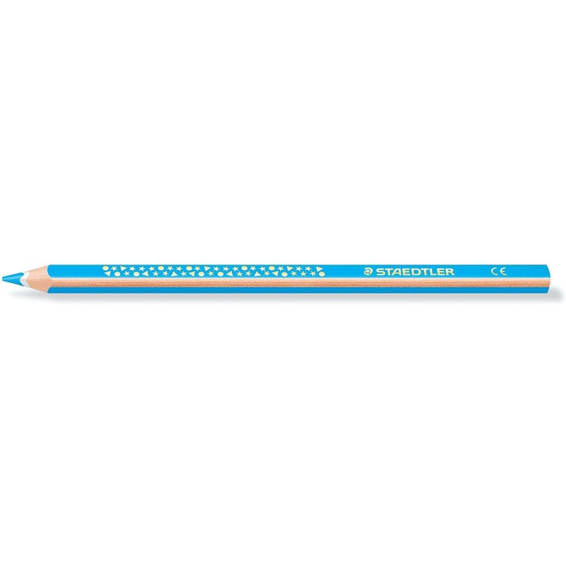 Matita colorata Staedtler Jumbo Noris 128 Triangolare - Mina 4 mm - Resistenza alla lacerazione - Design ergonomico - Co