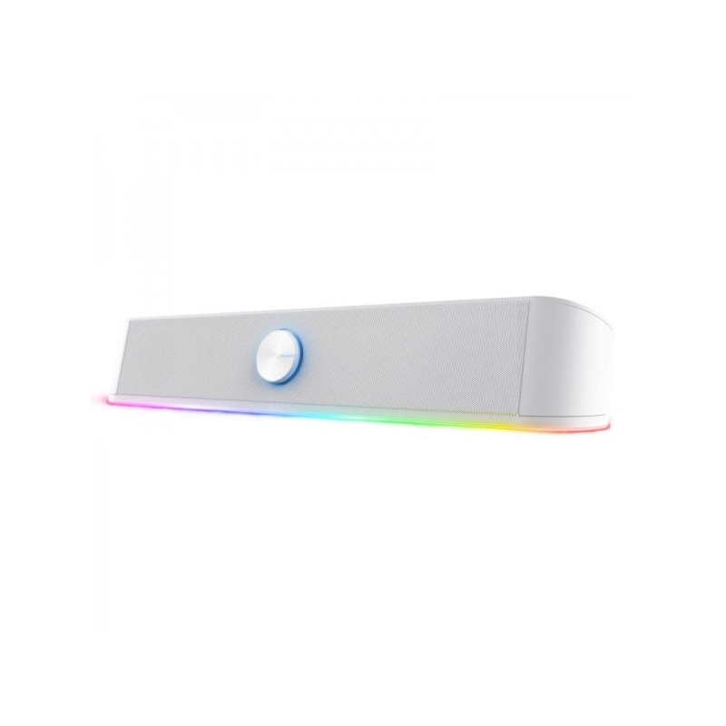 Trust GXT 619 Thorne Gaming Soundbar 12W - Illuminazione RGB - Jack da 3.5 mm - Controllo volume - Colore bianco