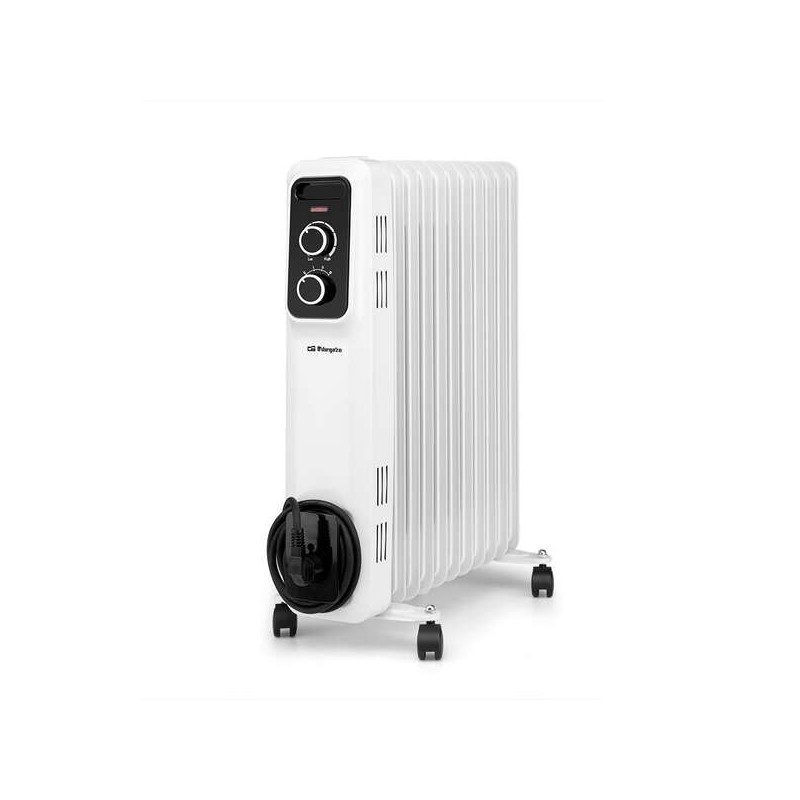 Orbegozo RS 2500 Radiatore ad olio Elegante e potente - Potenza massima 2500W - 11 elementi riscaldanti - Protezione da 