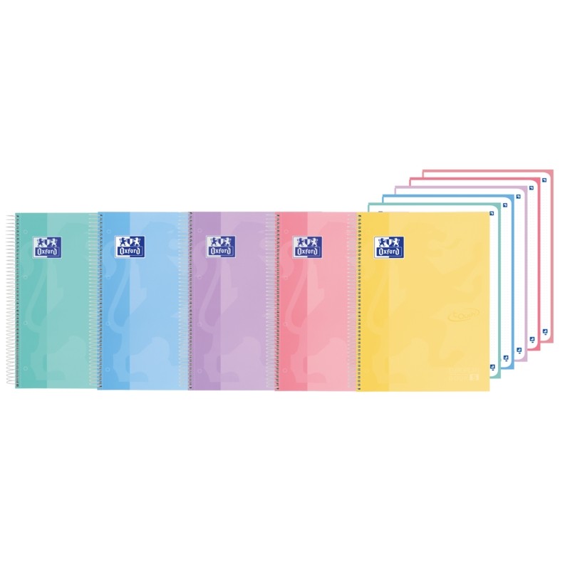 Oxford School Touch Europeanbook 5 Dotbook A4+ - Copertina rigida - Punti 5x5 - 120 fogli - Colori assortiti
