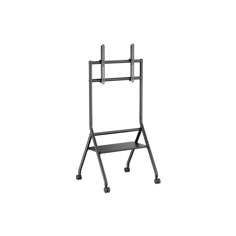 Aisens Floor Stand ECO con rotelle - 1 vassoio per schermo interattivo/TV 80 kg da 37-86 - Colore nero