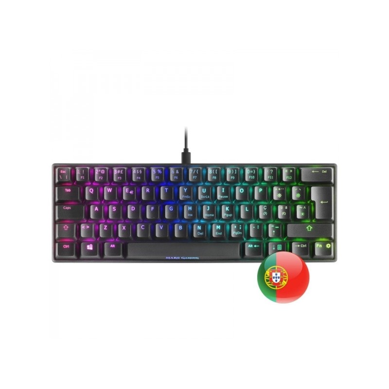 Tastiera da gioco Mars Gaming MKMINI - Ultra-compatta 60% - Illuminazione RGB Chroma - Interruttori meccanici OUTEMU Pro