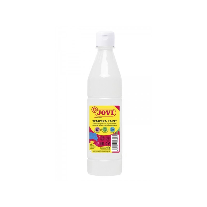 Jovi Tempera Paint Tempera liquida 500ml - A base d'acqua - Pronta all'uso - Alto potere coprente - Rapida essiccazione 