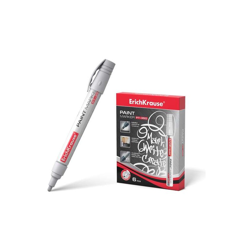 Pennarello Erichkrause Pt-350 - Sistema di alimentazione dell'inchiostro a valvola - Corpo robusto in alluminio - Punta 