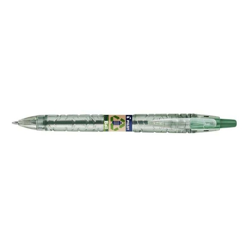 Penna a sfera Pilot B2P Ecoball BeGreen - Punta tonda da 1 mm - Tratto 0.27 mm - 86.64% plastica riciclata - Ricaricabil