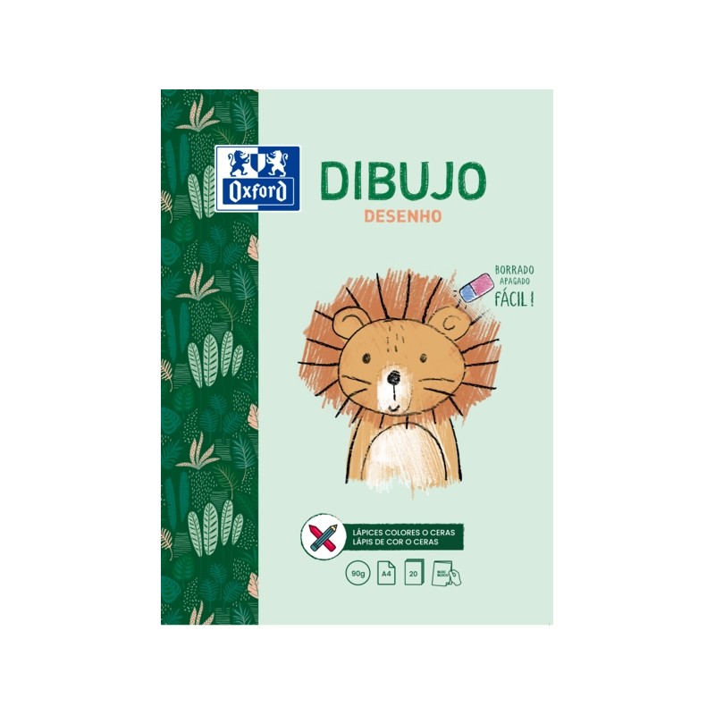Oxford Disegno/tempo libero per bambini - A4 Incollato - Copertina morbida/Dorso rigido - 20 fogli 90gr.