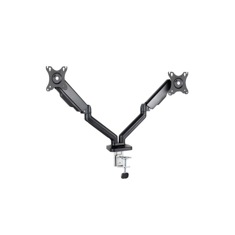 Supporto da tavolo per schermi Tooq - Girevole a 180º - Inclinazione - 2 bracci 17-32 - Colore nero