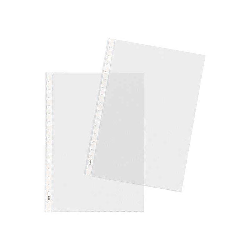 Dohe Premium Plus Confezione da 100 buste multiforo formato Folio - Polipropilene ruvido - 16 fori