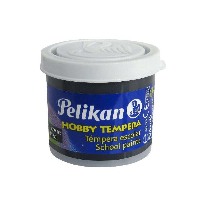 Pelikan Tempera Escolar Bottiglia 40ml - Facile da lavare - Ideale per progetti scolastici - Colore nero