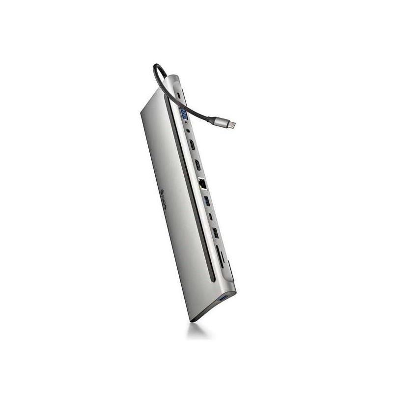 NGS Adattatore multiporta USB-C 12 in 1 - WIN/MAC-HDMI-SDMI-SD/TF- LAN - PD 60W CHARGE - 3xUSB3.0