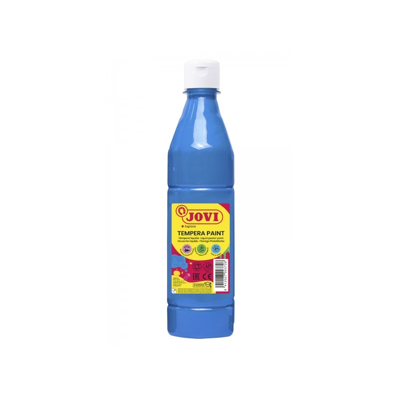 Jovi Tempera Paint Tempera liquida 500ml - A base d'acqua - Pronta all'uso - Alto potere coprente - Rapida asciugatura -