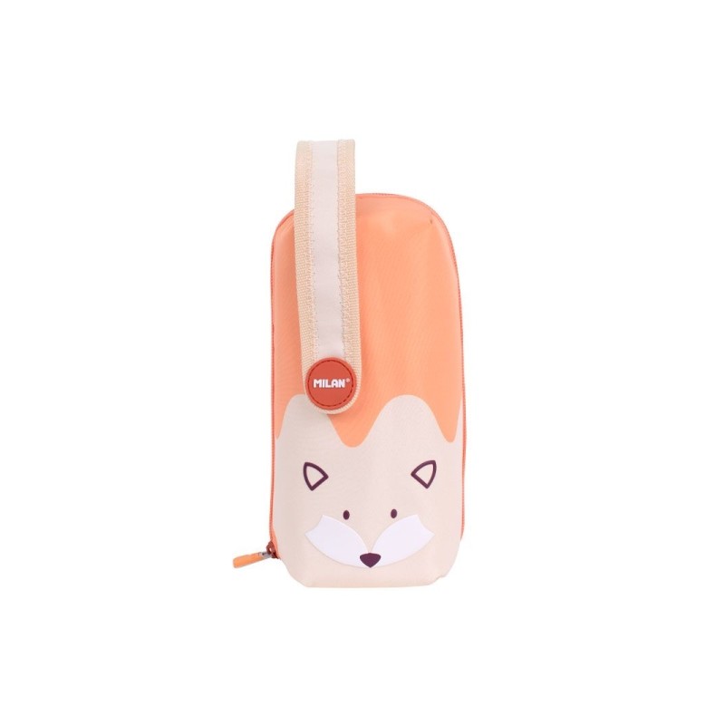 Milan Fun Animals Confezione da 4 astucci per matite con contenuto standard - Contenuto: Gomma. 2 temperamatite. matita.