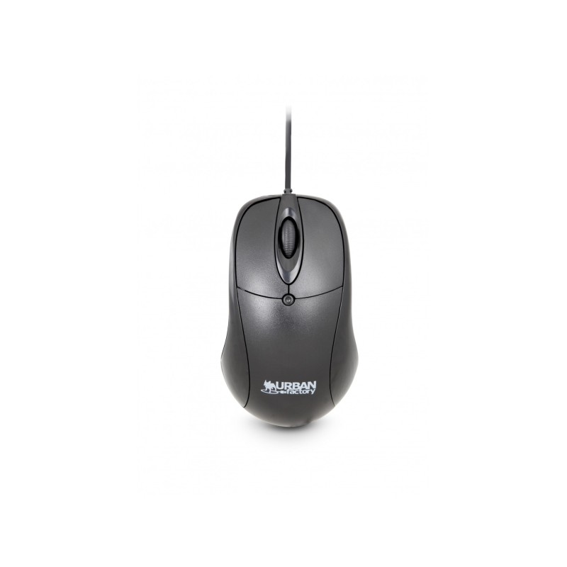 Urban Factory Mouse con cavo USB - 800 dpi - Utilizzo ambidestro - Colore nero