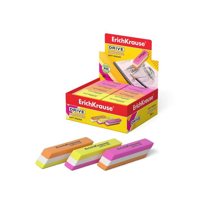 Gomma morbida a forma di classico di Erichkrause Drive - In gomma termoplastica ipoallergenica - Design a tre strati di 