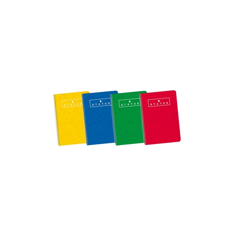 Enri Status 4º Taccuino a spirale con copertina rigida 4x4 e margine 80 fogli assortiti - Taccuino con copertina rigida