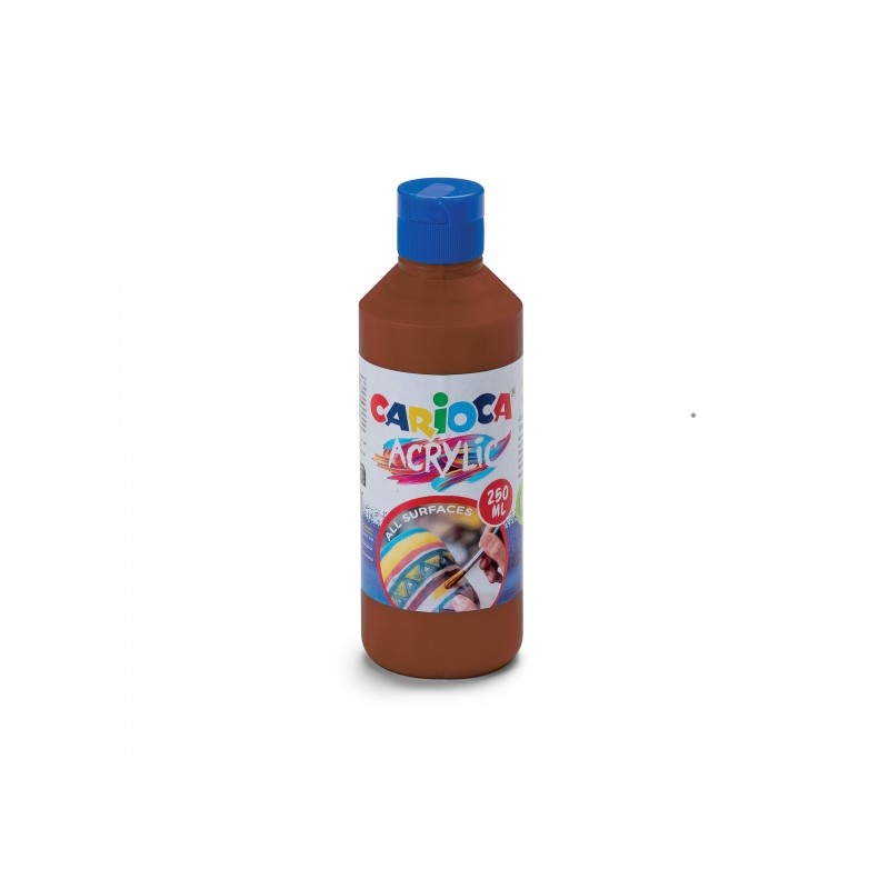 Tempera acrilica Carioca 250 ml - Colori lucidi - Resistente alla luce - Effetto tridimensionale - Adatta a tutte le sup