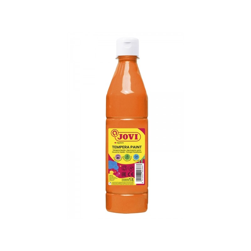 Jovi Tempera Paint Vernice a tempera liquida 500ml - A base d'acqua - Pronta all'uso - Alto potere coprente - Rapida asc
