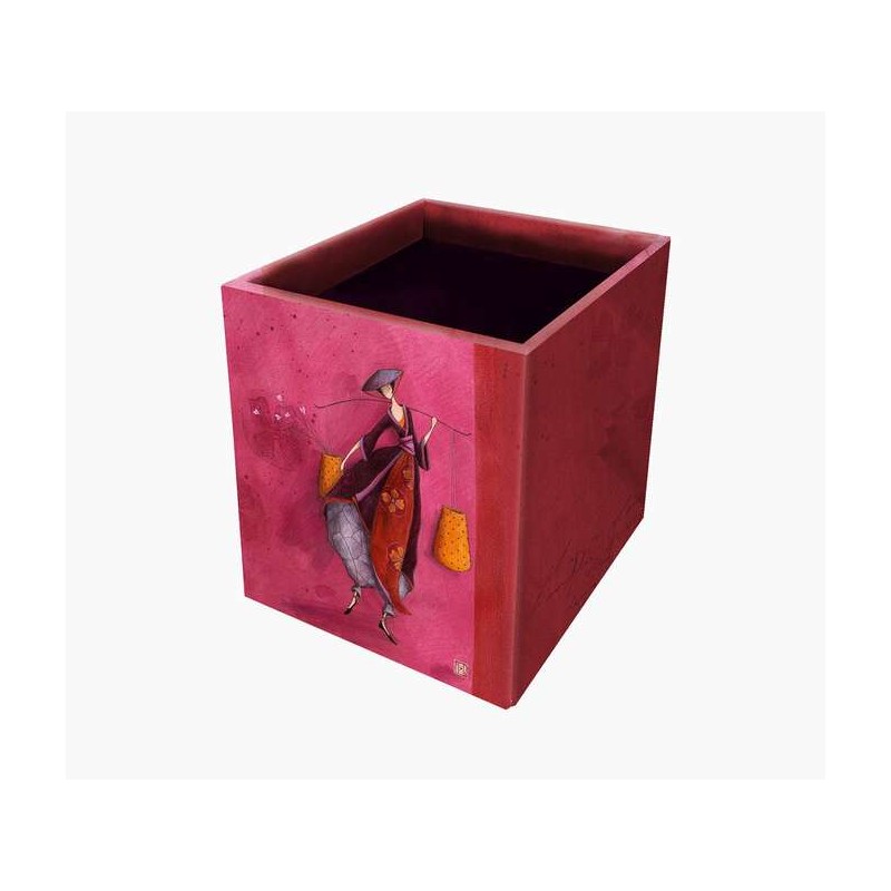 Pictura Gaëlle Boissonnard Scatola per matite - 8.5x8.5x8.5x10.5 cm - Design artistico e colorato - Ideale per organizz