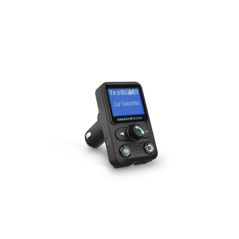 Energy Sistem Trasmettitore FM XTRA per auto - LCD 1 -4 - Bluetooth - MicroSD - USB MP3 - Assistente vocale - Colore ner