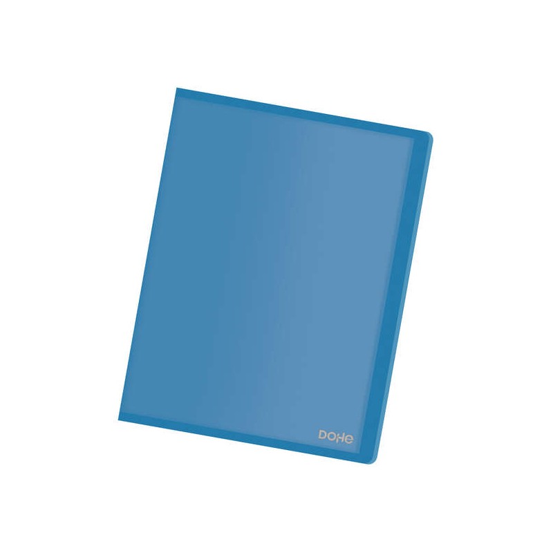 Cartella Dohe con 20 saldature Trasparente A4 80mic - Copertina morbida in polipropilene - Colore blu