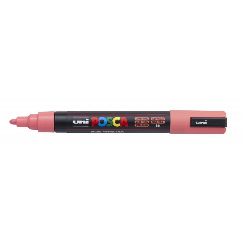 Posca PC-5M Pennarello - A base d'acqua - Punta a proiettile 1.8-2.5 mm - Resistente alla luce - Colore rosa corallo