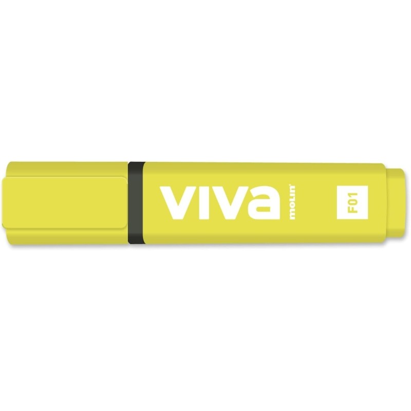 Molin Viva Marcatore fluorescente - Da 1 a 5 mm - Inchiostro a base d'acqua - Colore giallo