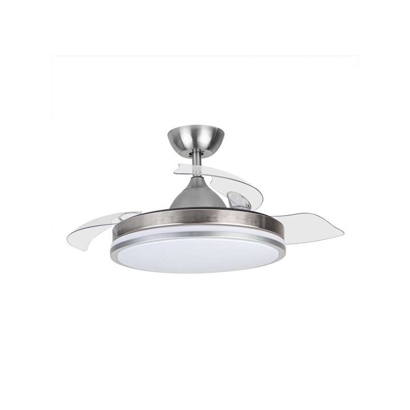 Orbegozo CP 121105 Ventilatore da soffitto Elegance - Potente motore a corrente continua - Pale retrattili - Luce LED di
