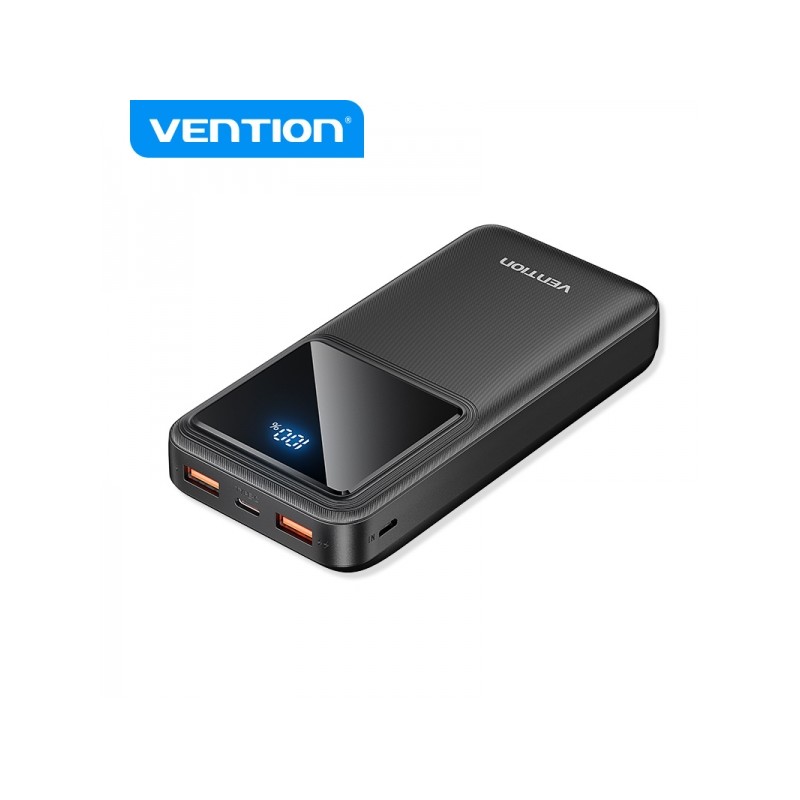 Vention Powerbank 20000mAh 22.5W USB (C+A+A) con display a LED - Nero