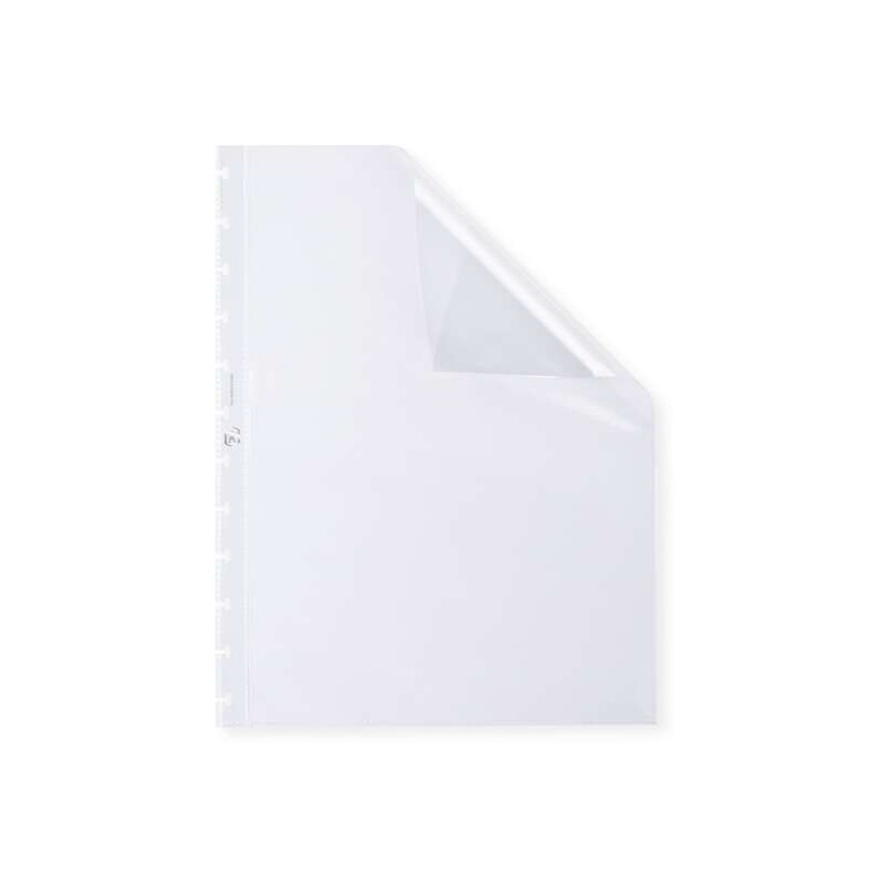 Buste per cartelle Oxford Variozip - Formato A4 - Materiale in pelle arancione trasparente - Chiusura con cerniera - Res