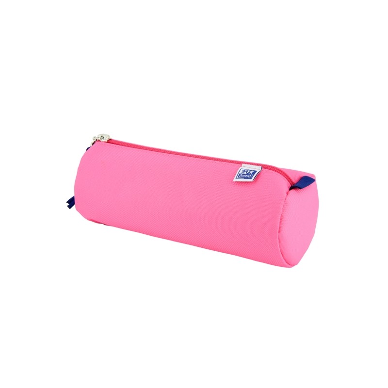 Astuccio per matite rotonde grandi Oxford Kangoo Kids - Poliestere resistente - Colore fucsia
