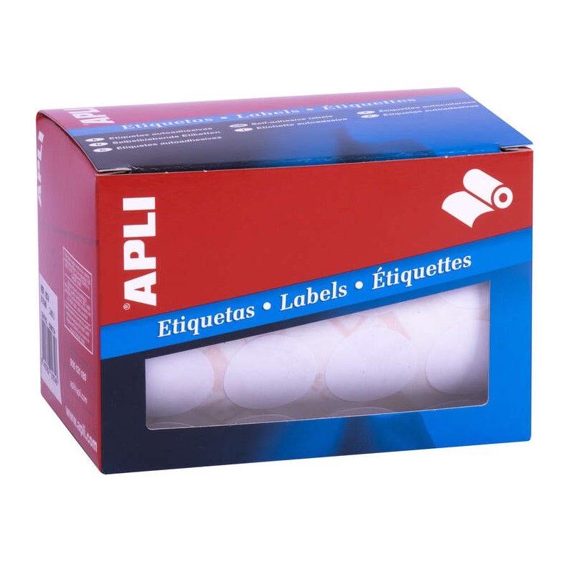 Apli Rotoli di etichette permanenti bianche Ø 25.0 mm