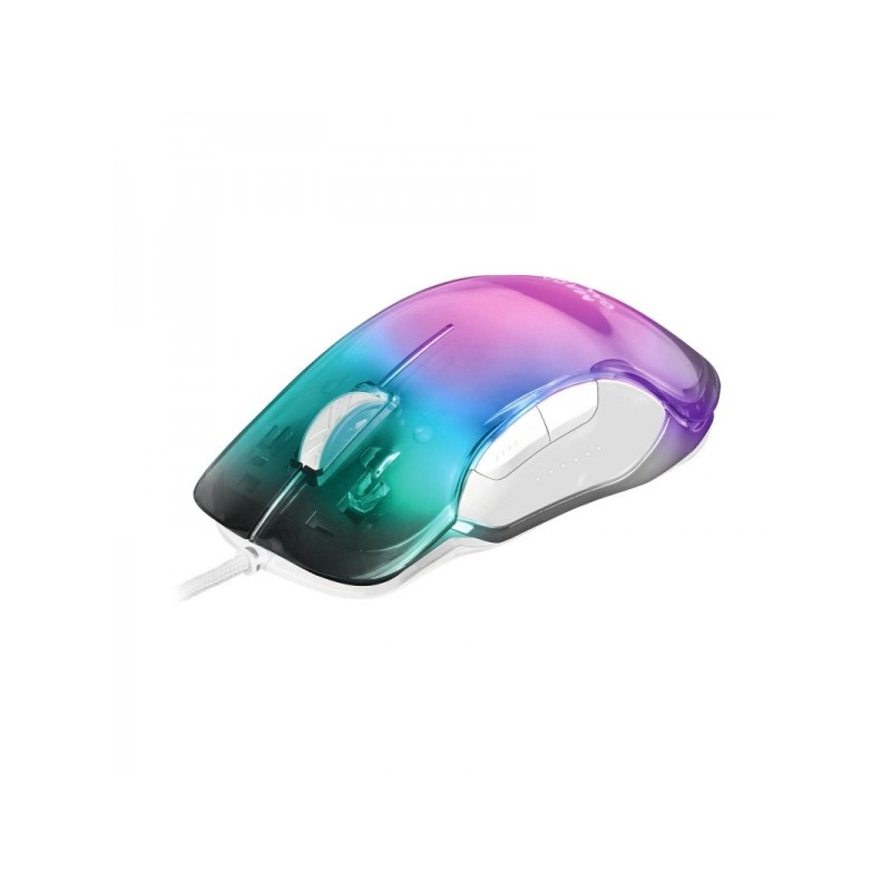 Mouse da gioco Mars Gaming MMGLOW - Ultraleggero 75 g - Illuminazione RGB CHROMA-GLOW - Sensore da 12800 DPI - Interrutt