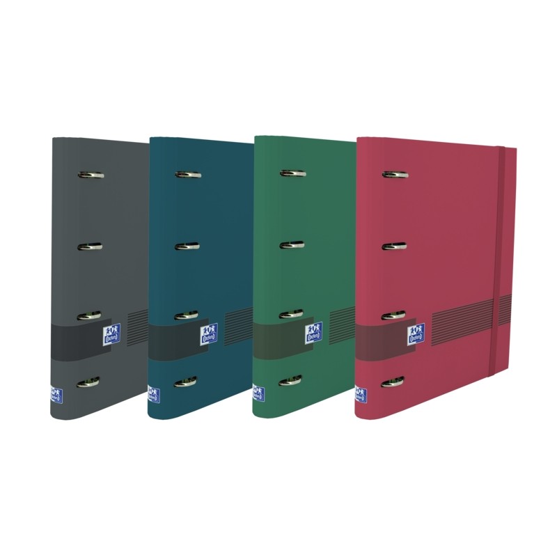 Oxford e You Europeanbinder Raccoglitore ad anelli A4+ con 1 riga di ricarica - Anelli 4Dx35 mm - Copertina estrusa - Ri