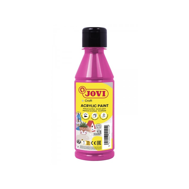 Jovi Jovidecor Acryl Vernice Acrilica Satinata - Alto potere coprente - Facile da applicare - Multiuso - Resistente all'