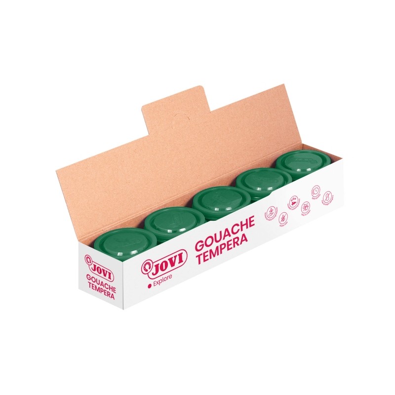 Tempera Jovi School Pot 35ml - Applicazione su più superfici - Utilizzo con pennello. rullo o spatola - Colori miscelab