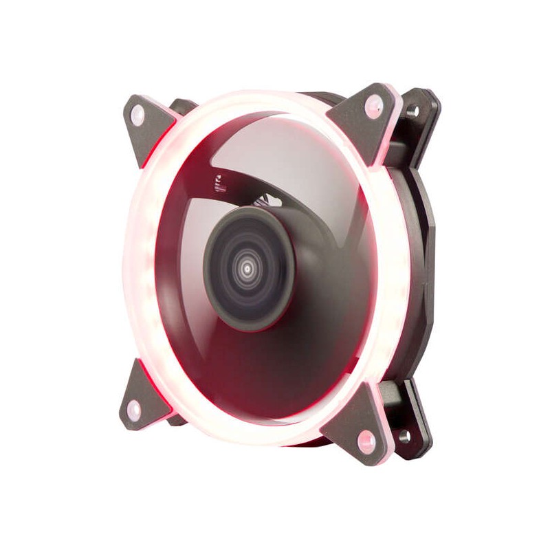 Ventola Unykach Candy 20 Red 120mm con illuminazione rossa - Velocità massima 1400rpm - Colore nero. 1400 giri al minut