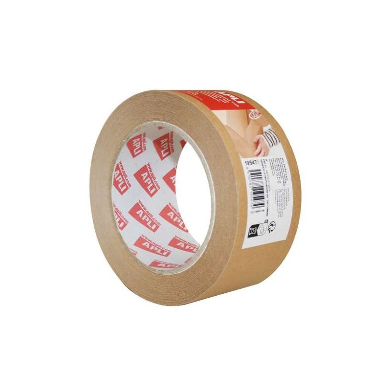 Nastro adesivo Apli Kraft 48mmx50m - Alta adesione - Rispettoso dell'ambiente - Adesivo in gomma naturale - Colore marro