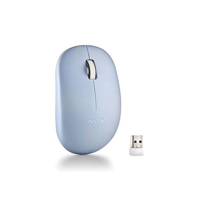 Mouse wireless NGS con tasti silenziosi - 2 pulsanti - ambidestro - blu