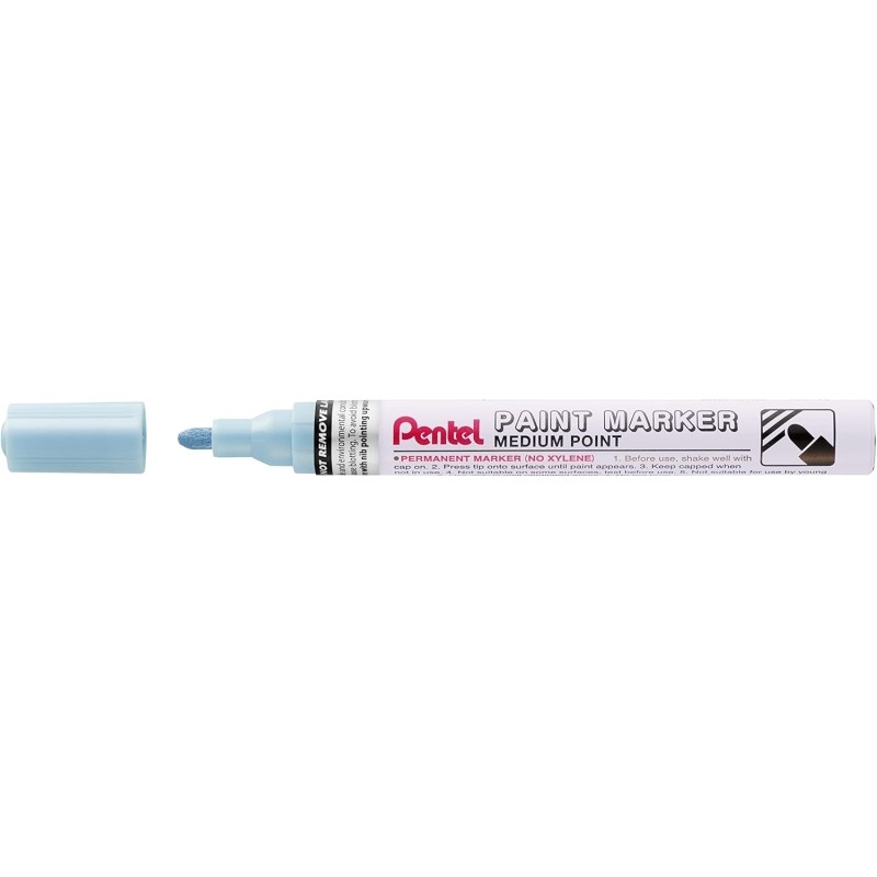 Pennarello Pentel - Punta media 4.5 mm - Permanente su tutte le superfici - Resistente alla luce e all'acqua - Corpo in 