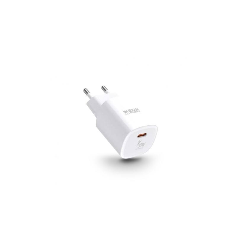 Urban Factory Powee Caricatore da parete USB-C USB-C 3A/30W - Spina UE - Bianco