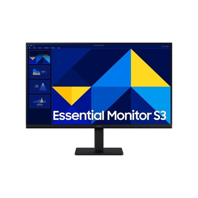Samsung Essential S3 Monitor 27 LCD IPS FullHD 1080p 100Hz - Risposta 5ms - Angolo di visione 178° - HDMI - VESA 100x10