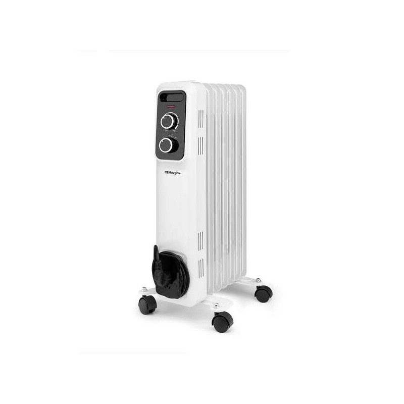 Orbegozo RS 1500 Radiatore ad olio Elegante e potente - Potenza massima 1500W - 7 elementi riscaldanti - Protezione da s
