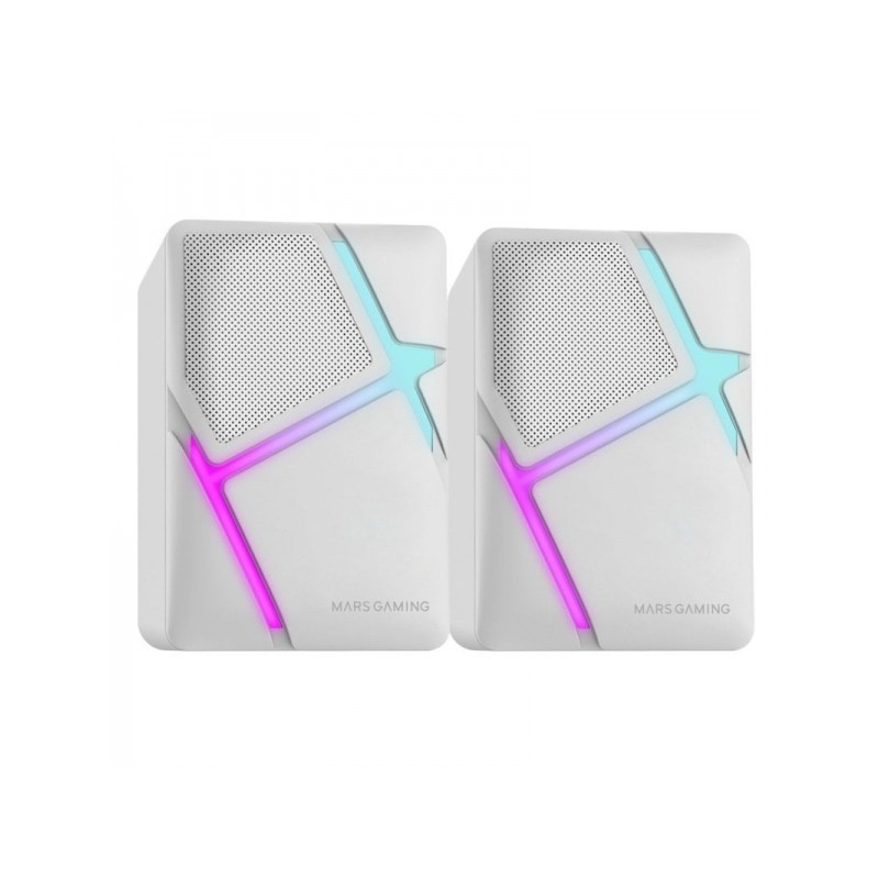 Mars Gaming MS-H Altoparlanti compatti - Suono surround da 10W - Illuminazione RGB Flow - Driver invertiti - Connessione