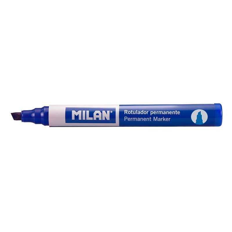 Pennarelli permanenti Milan Punta smussata - 1 punto - 4 mm - Inchiostro a base alcolica - Colore blu navy